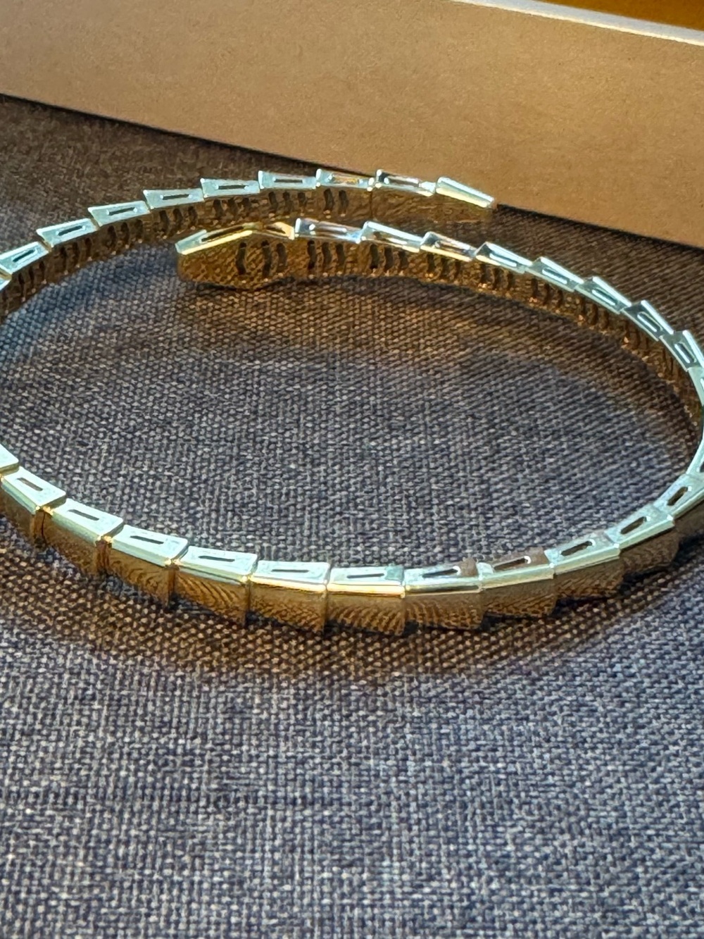 Bulgari Gold Snake Wrap Bracelet with Crystal Heads - Picture 5 of 12